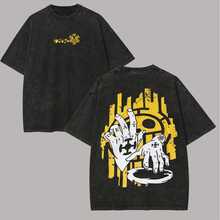 Vintage Washed One Piece Trafalgar Law's Room Ability Oversized Tee, Retro Anime Graphic Print Distressed T-Shirt, Streetwear For OP Fans, Anime Shirt, Mens Clothes, Mens T Shirts, Y2k Clothes, Unisex Casual Streetwear Japanese Anime T-Shirts - màu đen - Xem 1