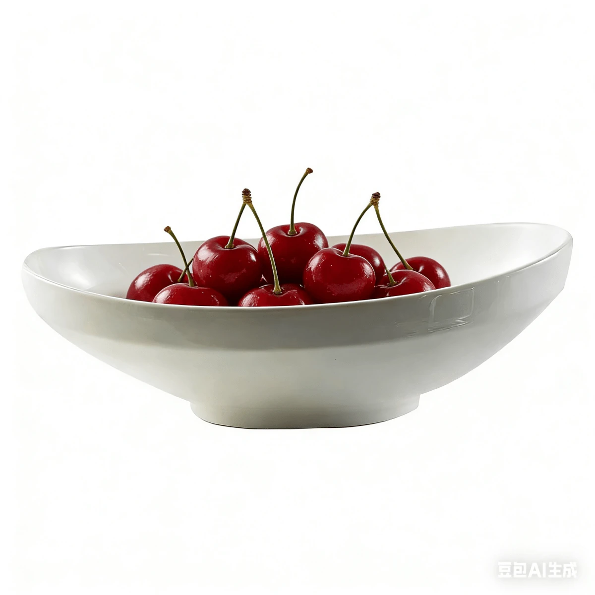 陶瓷沙拉和意大利面碗，不对称形状餐盘，适用于厨房、酒店、餐厅、派对和日常使用 - 白色 - 查看 1