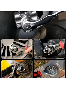 360-Degree Rotating Adjustable Wrench, Universal Wrench, 48/52-In-1, Non-Slip Rubber Handle, Vanadium Steel Industrial-Grade Hand Tool, Repair Tool - Wrench - View 9
