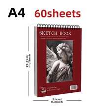 1 Piece 60/40 Page Spiral Bound Sketch Book - Acid-Free Art Sketchbook, Suitable For Art Drawing, Suitable For Beginners And Artists, 110gsm Durable Paper, Smooth Writing, Adult Beginner Artist Halloween/Christmas/New Year/Easter Gift - White - View 16