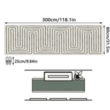 1 pieza Estilo Minimalista Moderno INS - Diseño de Patrón Geométrico de Línea Abstracta - Alfombra de Pasillo, Baño, Cocina, Entrada, Pasillo, Lado de la Cama, Sala de Estar, Dormitorio, Etc.) + Alfombra Suave Lavable para Todas las Estaciones, Decoración del Hogar - Multicolor - Ver 16