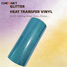 CHEONET Glitter Heat Transfer Vinyl Roll - Vibrant Multi-Color Heat Transfer Vinyl For DIY Fabric Name Tags, T-Shirts And Party Decorations, Easy To Cut, Perfect Iron-On Vinyl For DIY Fabric Projects And Garment Design - Multicolor - View 63