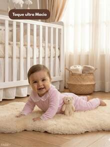 Baby Girl's Set: Bodysuit And Footed Pants With Bow And Lace, 100% Cotton, Baby Clothes 3 To 6 Months, Green, Pink, Lilac, Hypoallergenic, Tulle, English Embroidery - 粉色 - 查看 3
