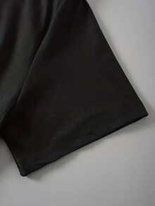 Women T Shirt Thick Thighs And Mardi Gras Vibes Graphic Print Short Sleeve Round Neck Casual Party Tee 220g - Black - View 4