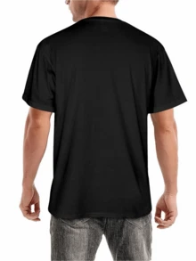 Fun Six Seven T-Shirt For Boys And Girls, "67" Number Design With Dab Dance Pose, Casual Round Neck Tee Comfortable For All Seasons,  Cotton Shirts, Graphic Tees, Meme T-Shirt - 黑色5 - 查看 2