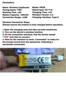 سماعات أذن لاسلكية استريو HiFi من GENAI PRO6 TWS، سماعات أذن لاسلكية مع إلغاء الضوضاء، مع ميكروفون، مقاومة للماء بمعيار IPX5، مناسبة للرياضة والنساء والفتيات، باللون البنفسجي - متعدد الألوان - مشاهدة 10