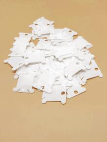 Set Papan Penggulung Benang Sulam Plastik Putih 50 Buah, Papan Pengatur Benang Sulam Silang, Penyortiran Cepat dan Penyimpanan Anti Kusut, Alat Penyimpanan Benang Jahit Portabel, Cocok untuk Kerajinan DIY, Sulam, Benang Rajut, dan Proyek Buatan Tangan - Papan gulungan putih - View 4