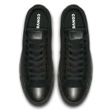 Converse Chuck Taylor All Star Low Top Unisex Sneakers - All Black Monochrome Canvas Shoes For Men & Women, Triple Black Casual Sneakers | M5039C - 查看 5