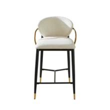 Barstools - Beige + Black + Gold + Fabric - View 8
