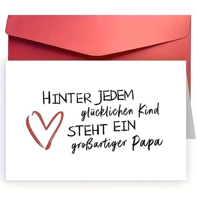1 PC Heartfelt Father's Day Card – Designed By The German Brand Perfect For Birthdays And Special Occasions, Expressing Sons And Daughters' Love For Their Fathers. A Great Father's Day Gift.