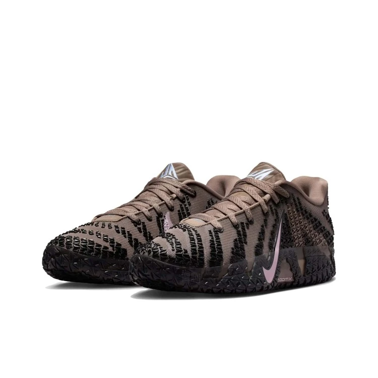 Zapatillas de baloncesto Nike Ja 3 Morant EP BB-JA cómodas y duraderas para hombre - Polvo marrón-negro - Añade 3