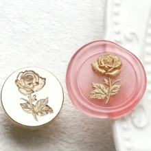 1个3D立体加厚蜡封头，浮雕花朵印章，适用于信封/贺卡/礼品盒DIY装饰印章 - 單件 - 查看 5