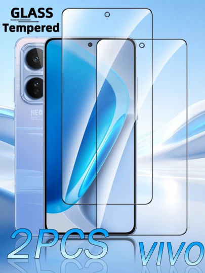 2 piezas de protector de pantalla de vidrio templado de alta aluminio, cobertura de pantalla completa, sin obstrucción, antiexplosión, antiarañazos, antihuellas dactilares, antiestático, aplicable para; Protector de pantalla antiexplosión, antihuellas dactilares mejorado, bordes redondeados, alta transparencia, sin reflejos, accesorios de teléfono de pantalla grande aplicables; Diseño ultrafino, tacto suave, sensible al tacto, sin burbujas, película protectora de teléfono de ajuste preciso - Protección a prueba de roturas Embalaje rígido