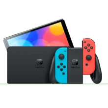 Nintendo Switch - OLED Model Video Gaming Console With Neon Red & Blue Joy-Con - HK Version (HK Charger With HK To US Plug Adapter) - Neon Red & Neon Blue - View 6