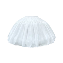 Luxury Satin Waist Ball Gown Hoop Petticoat, Fluffy Crinoline Underskirt For Wedding Bridal Dress, Extra Full Tulle A-Line Puffy Slip Bouffant - White - View 9