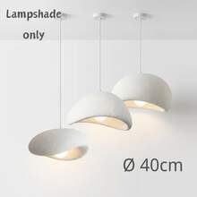 Pantalla de lámpara colgante asimétrica de estilo nórdico, pantalla de lámpara colgante de textura de fibra de resina de piedra E27, adecuada para dormitorio, comedor, decoración del hogar, iluminación artística - Múltiples estilos - Ver 9