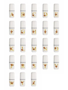 便携式旅行牙刷盒，印有闪亮金色字母 A-Z 和花卉图案，浴室用品，户外旅行牙刷牙膏收纳盒，字母系列印花防尘收纳盒，旅行必备，返校用品，露营度假必备，暑假用品，浴室配件，家居用品，收纳用品 - 彩色 - 查看 3