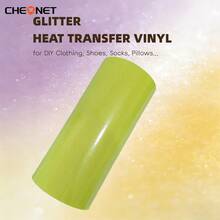 CHEONET Glitter Heat Transfer Vinyl Roll - Vibrant Multi-Color Heat Transfer Vinyl For DIY Fabric Name Tags, T-Shirts And Party Decorations, Easy To Cut, Perfect Iron-On Vinyl For DIY Fabric Projects And Garment Design - Multicolor - View 55