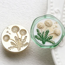 1个3D立体加厚蜡封头，浮雕花朵印章，适用于信封/贺卡/礼品盒DIY装饰印章 - 單件 - 查看 17