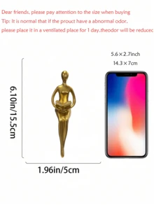 Minimalist Gold Home Decor Thinker Sculpture, Modern Bookshelf Small Sculpture Suitable For Living Room Decor, Resin Abstract Art Collectible, Suitable For Office And Bedroom Desk - Multicolor - View 8