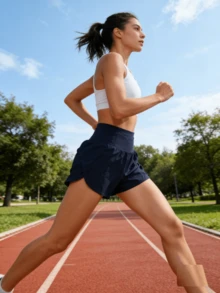 Women Shorts - Navy Blue - View 1