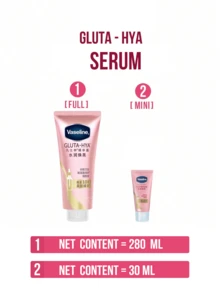 Vaseline GLUTA-HYA 日常精华水 30/280ml，保湿亮肤，7 天淡化瑕疵，24 小时保湿，3 秒吸收，蕴含 10 倍 Gluta-Hya 精华（谷胱甘肽/透明质酸/烟酰胺），每日焕发光彩，适合追求快速亮肤和持久保湿的人士，日常护肤必备。 - 凡士林精華露水潤煥亮 - 查看 4