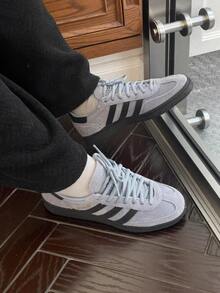 adidas originals HANDBALL SPEZIAL 舒適百搭 耐磨 低筒 板鞋 男女同款 藍黑色 - 藍黑色 - 查看 1