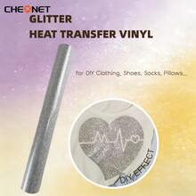 CHEONET Glitter Heat Transfer Vinyl Roll - Vibrant Multi-Color Heat Transfer Vinyl For DIY Fabric Name Tags, T-Shirts And Party Decorations, Easy To Cut, Perfect Iron-On Vinyl For DIY Fabric Projects And Garment Design - Multicolor - View 56