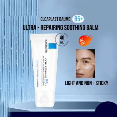 La Roche Posay Cicaplast B5+ 密集修护舒缓膏 15/40ml，皮肤科医生级修护受损肌肤，蕴含5%维生素B5、积雪草提取物和温泉水，有效舒缓肌肤，减少刺激，修复压力肌肤，并重建肌肤屏障。质地轻盈不油腻，快速吸收，适合所有肤质，尤其适合敏感肌或术后肌肤。完美适用于日常护理、季节性干燥和压力引起的泛红。