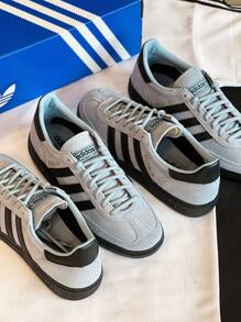 adidas originals HANDBALL SPEZIAL 舒適百搭 耐磨 低筒 板鞋 男女同款 藍黑色 - 藍黑色 - 查看 2