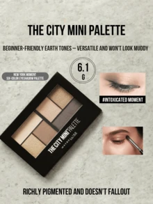 Maybelline 6.1g/0.21oz City Mini Eyeshadow Palette (Intoxicating Moment), High-Pigment Versatile Shades For Shimmery Eye Makeup, Long-Lasting Non-Powdery Formula With Classic Semi-Matte And Micro-Shimmer, Diamond-Like Radiant Mousse Texture, Smooth Matte Finish, Ideal For Beginners, Students, Office Workers, Daily Commute, Outings, Parties, Sunset Makeup Looks, A Great Gift For Friends Or Girlfriends. - Intoxicating Moments - View 2