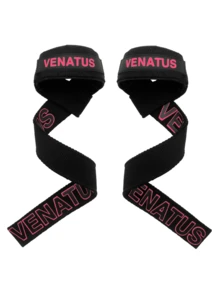 Par Straps Venatus Levantamiento Gym Correas Pesas Crossfit - Rosa - Ver 5
