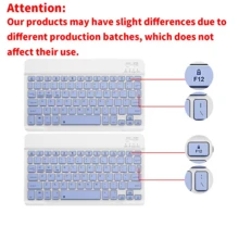 Combo de teclado y ratón inalámbricos Bluetooth, conjunto de teclado y ratón inalámbricos ultra delgados y portátiles, compatible con Android, tabletas Windows, teléfonos inteligentes, iPad Pro, iPad Air, iPad Mini, iPadOS/iOS 13 y superior (Morado claro) - violeta claro - Ver 8