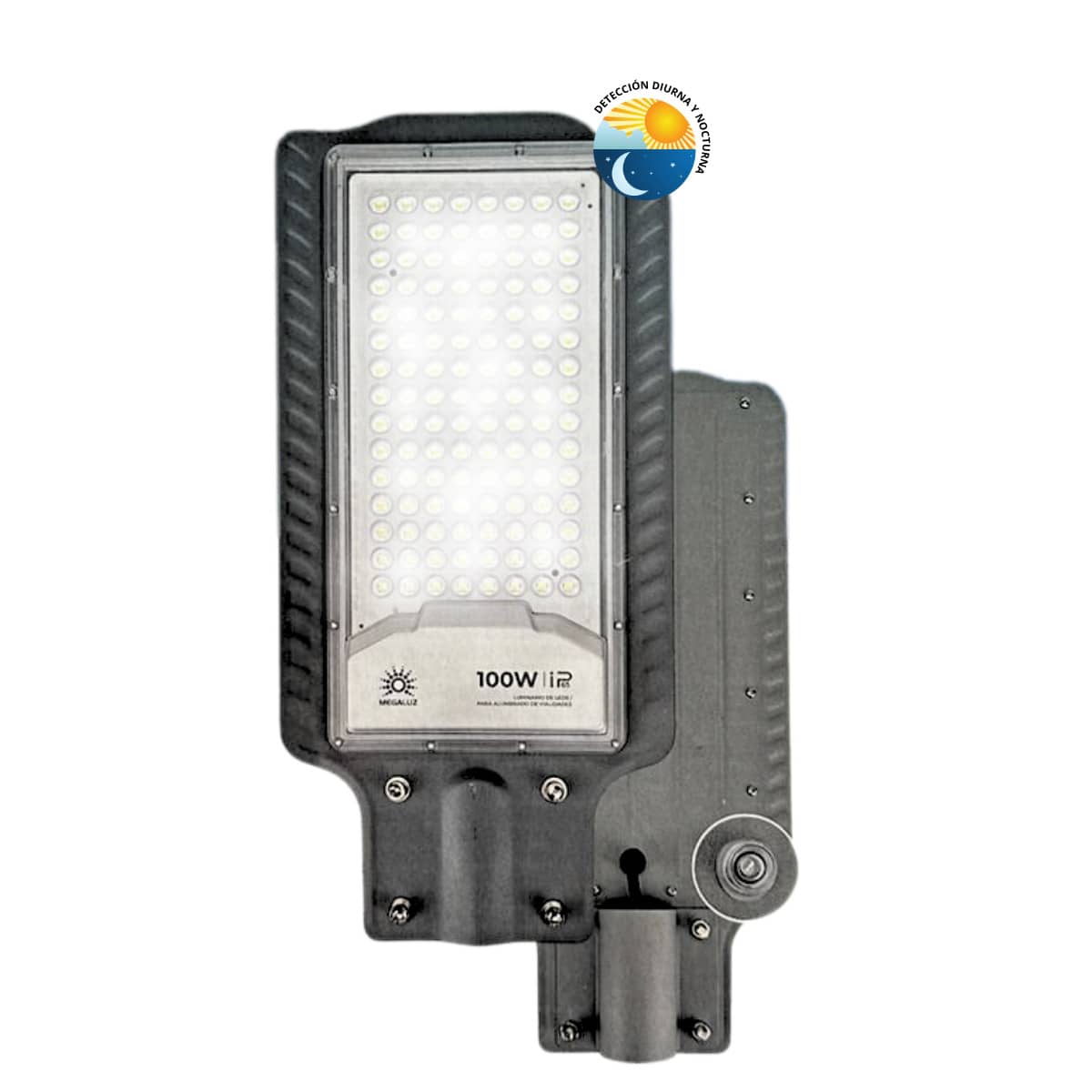 Lampara Suburbana De 100w Con Fotocelda 6500k 5600 Lm Gris Blanco Frío - Gris Claro - Ver 1