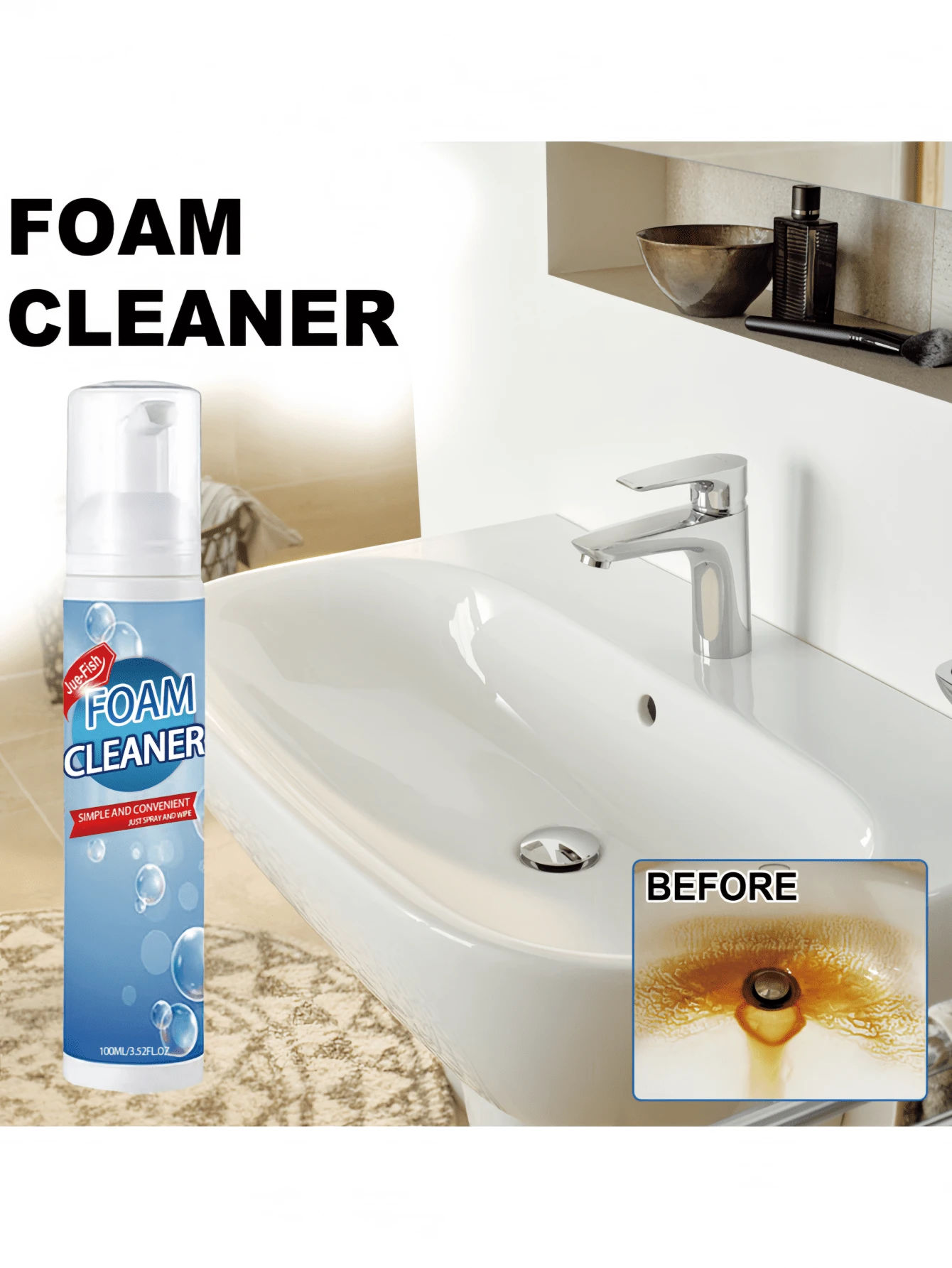 JUE FISH 泡沫清洁剂，厨房炉灶灶台通风罩日常家用表面油渍清洁剂 - 液體 - 查看 1