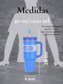 Termo Vaso Térmico Premium RR-39, de Acero Inoxidable 40 oz / 1200 ml con Asa Ergonómica, Popote Reutilizable y Tapa 3 en 1 – Doble Pared Aislante, Libre de BPA, Ideal para Bebidas Frías y Calientes, Disponible en 10 Colores Modernos para Uso Diario. - Morado - Ver 10
