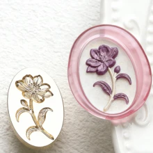 1个3D立体加厚蜡封头，浮雕花朵印章，适用于信封/贺卡/礼品盒DIY装饰印章 - 單件 - 查看 18