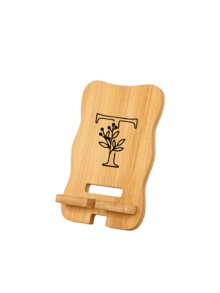 A-Z Detachable DIY Foldable Creative Wooden Phone Stand, Carved Floral Pattern, Slouchy Desktop Adjustable Phone Holder, Suitable For Travel, Office Desk, Home, Holidays, Christmas, Valentine's Day, Teacher's Day, Wooden Grain Element, New Year Gift, Office Supplies - Multicolor - View 18