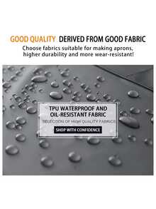 防水透明塑料厨房围裙，带口袋，男女皆宜，适合烹饪、清洁、洗涤。 - 全新防水圍裙 - 查看 8