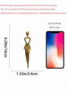 Minimalist Gold Home Decor Thinker Sculpture, Modern Bookshelf Small Sculpture Suitable For Living Room Decor, Resin Abstract Art Collectible, Suitable For Office And Bedroom Desk - Multicolor - View 10