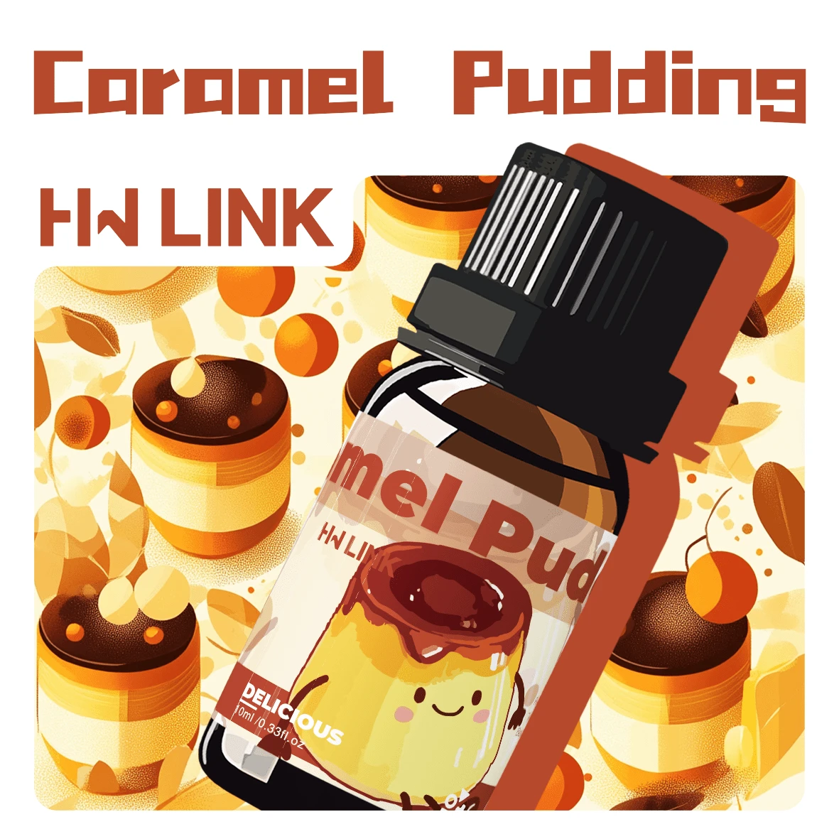 HWLINK 10ml焦糖布丁精油，節日禮物，適用於芳香療法蠟燭製作、加濕器/擴香器、家居用品，女性禮物