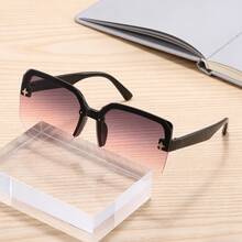 1pc Women's Fashion Elegant High-End Large Frame Fashion Glasses - Pink - View 1