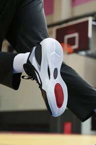 Nike Jordan Zoom Separate PF Doncic 圆头系带鞋，织物和合成革 TPU 缓震防滑耐用支撑中帮 Air Zoom 篮球鞋，男款，黑白配色，国内版 - 黑色 - 查看 10