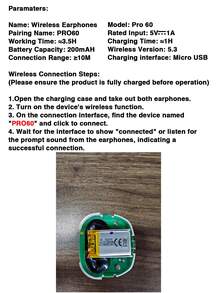 Auriculares para juegos GENAI, Bluetooth, estuche de carga con LED colorido, barra de luz, decodificación de audio de alta definición AAC, micrófono incorporado, cancelación de ruido inteligente, uso cómodo, diseño ergonómico, baja latencia, sincronización de audio y video, resistente al agua para uso diario, para dos dispositivos - Negro - Ver 13