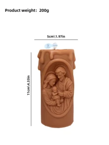 1支圣家祈祷蜡烛，多色香氛蜡烛，家居装饰，婚礼派对回礼 - 1PC - 查看 9