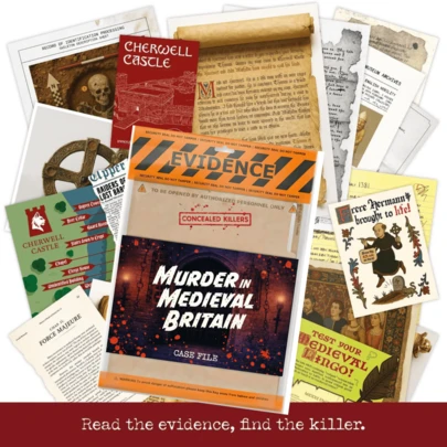 In Medieval Britain: Unsolved Cold Case Mystery Game – Immersive Historical Detective Evidence File For Date Nights, Parties & True Crime Sleuths