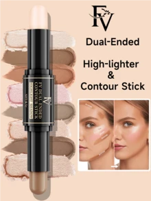 FV Waterproof Highlighter Stick - WarmTone Dual-Ended Highlighter & Contour Stick Brightens Nose Shadows Multi-Functional Contouring Stick Brand Beauty Makeup,Top Choicer Y2K Dreamy Fashion Ideal Pick Birthday & Party Gift Best Color Payoff - #01FairLight - 查看 4