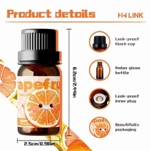HWLINK 10ml Grapefruit Fragrance Essential Oil, Fruit Essential Oil, Fresh Air, Suitable For Humidifier/Diffuser, Can Be Used To Make Scented Candles, Holiday Gift, Reed Diffuser - Grapefruit - View 4