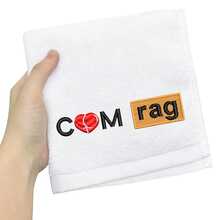 1pc 30*30cm Embroidered Letter Funny Washcloth, Suitable As Gift For Boyfriend, Wedding/Honeymoon, Thanksgiving, Christmas, Valentine's Day, Partner's Birthday, Anniversary, White Elephant, Gag Gift - Multicolor - View 13