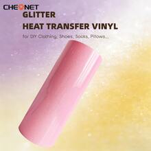 CHEONET Glitter Heat Transfer Vinyl Roll - Vibrant Multi-Color Heat Transfer Vinyl For DIY Fabric Name Tags, T-Shirts And Party Decorations, Easy To Cut, Perfect Iron-On Vinyl For DIY Fabric Projects And Garment Design - Multicolor - View 59